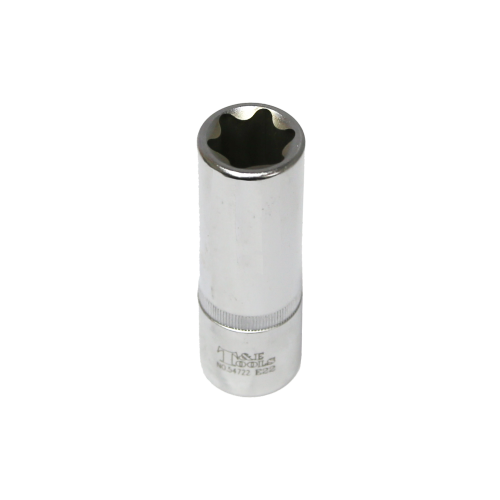 E22 x 1/2"Dr. Female Torx Socket 77mm long T&E Tools 54722