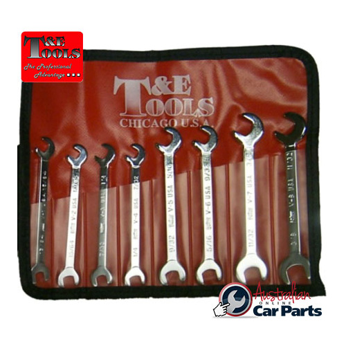 8 Piece SAE Ignition Wrench Set T&E Tools 5580