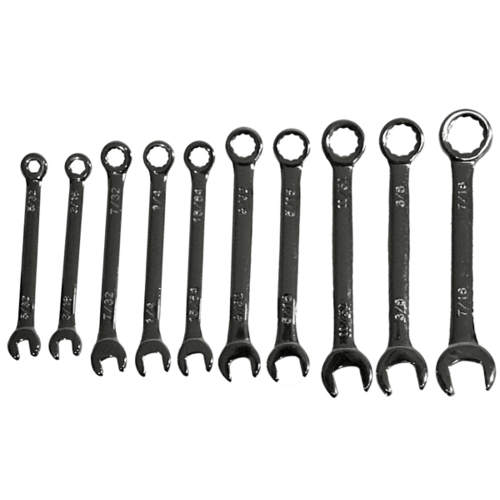 10 Piece SAE Mini Combination Wrench Set T&E Tools 5593