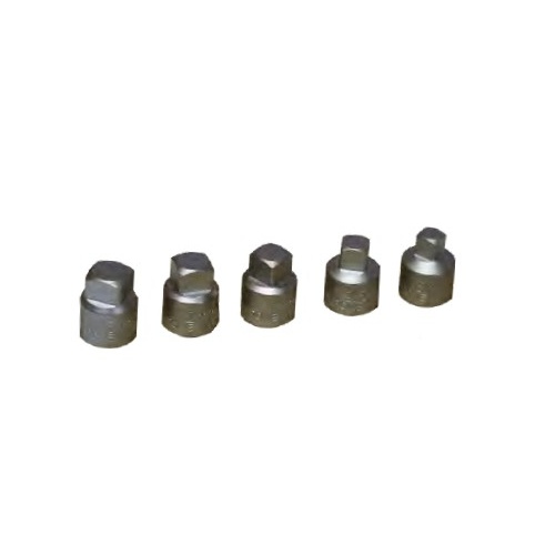 T&E Tools 5 piece Square Oil Pan Drain Sockets 5709