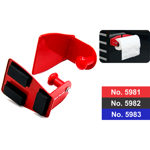 Magnetic Paper Towel Holder Red for Toolboxes T&E Tools 5981