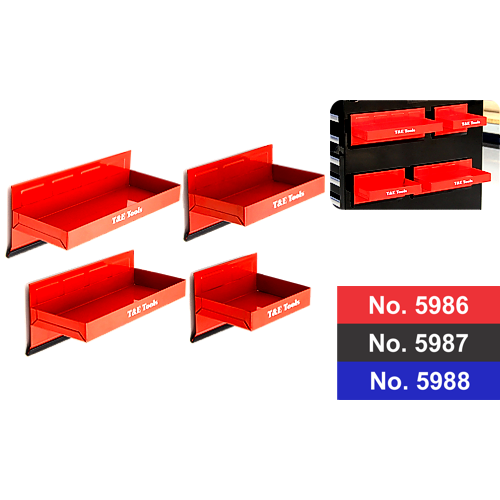 Magnetic Parts Tray 4 Piece. Set Red For Toolboxes T&E Tools 5986