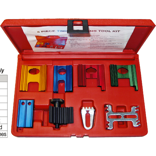 8 Piece Camshaft Timing Lock Tool Set T&E Tools 6280