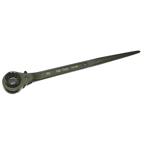 12 Point Double Sided Reversible Podger Ratchet Wrench (27 x 32mm) T&E Tools 64128