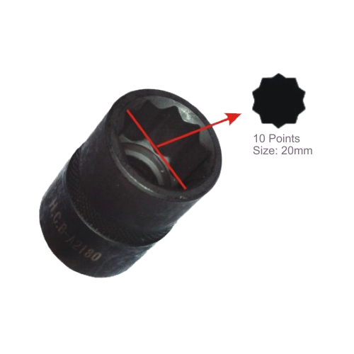 Honda Decagon Impact Socket T&E Tools 65000