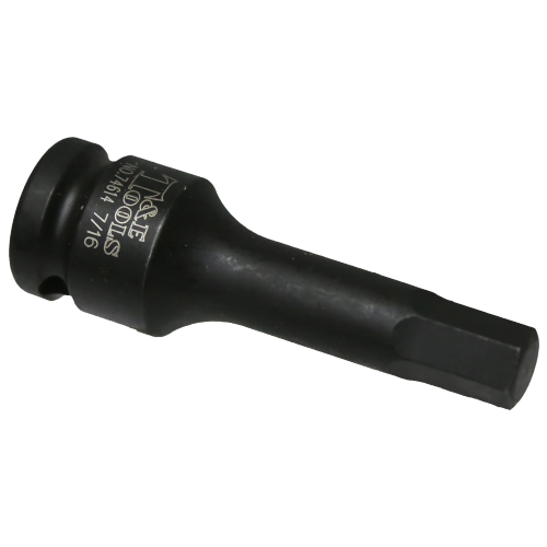 7/16" SAE In-Hex Impact Socket 3/8" Drive x 78mm Length T&E Tools 74614