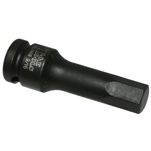 9/16" SAE In-Hex Impact Socket 1/2" Drive x 78mm Length T&E Tools 74618
