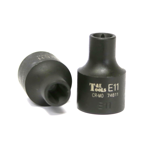 E11 1/2" Drive E-Series Torx-r Impact Sockets 38mm Long T&E Tools 74811
