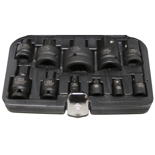 Impact Socket Adaptors & Universal Joint 11 Pce Set 1/4" - 1" T&E Tools 76348