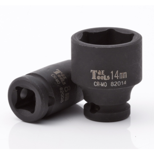 14mm x 1/4"Drive Standard 6 Point Impact Socket T&E Tools 82014