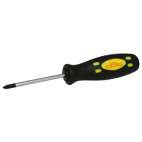 Pozidriv Round Shank Screwdriver (#1 x 75mm) T&E Tools 82221