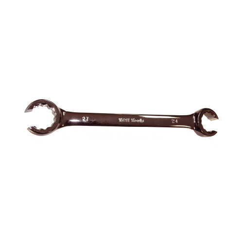 24mm x 27mm 6 Point  Flare Nut Wrench T&E Tools 82427M