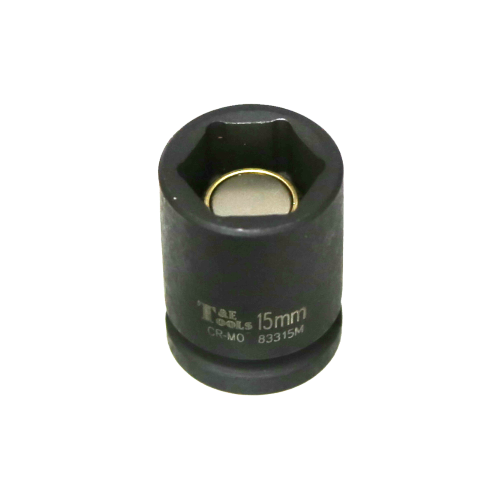 15mm x 3/8" Drive Magnetic Impact Metric Socket T&E Tools 83315M