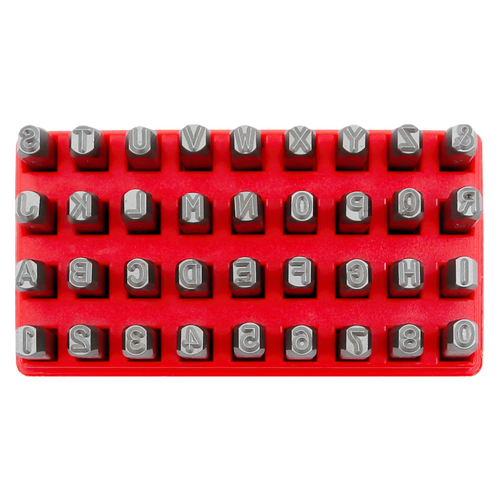  Number & Letter Punch 36Pc Set 5/16" (8mm) T&E Tools TE-8883A