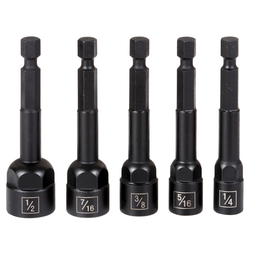 SAE Power Fastener Extractor 5pc Set 1/4"-1/2" T&E Tools TE-8973