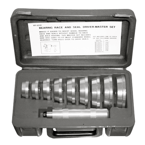 10 Piece Bearing Race & Seal Driver Set T&E Tools 9009