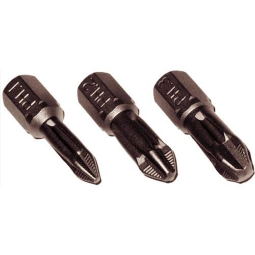 6 Piece Anti Cam-Out Insert Bit Set T&E Tools 91103