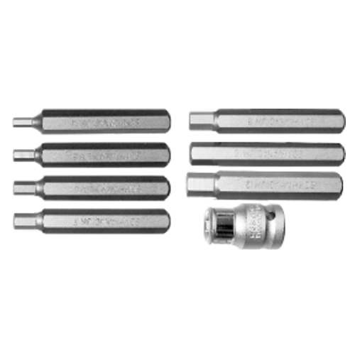 8 Piece SAE In-Hex Bit Set (10mm Hex Long) T&E Tools 91219