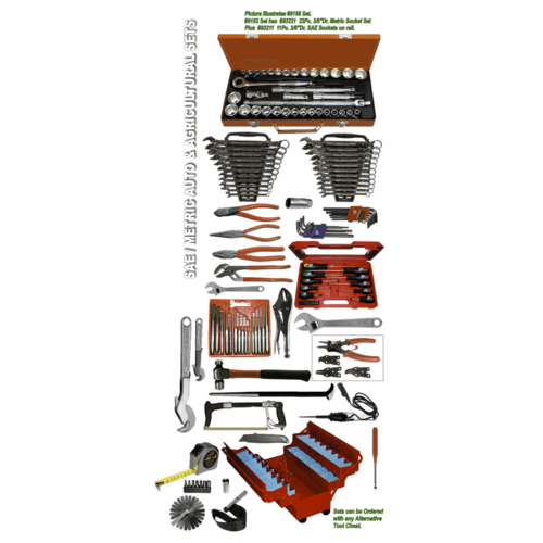 153Pc. SAE/Metric Auto Tool Set T&E Tools 9153