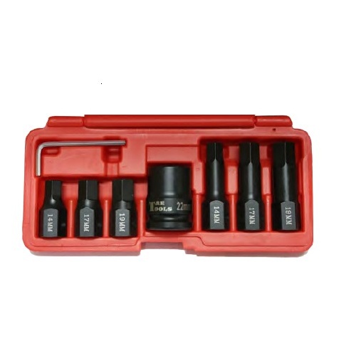 8Pc. Metric In-hex Impact Bit & 3/4"Dr. Holder 14, 17, 19mm T&E Tools 91820