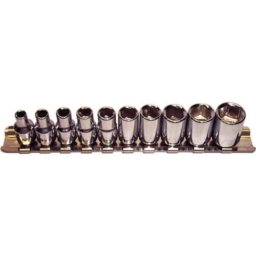 No.92210 - 10 Piece 1/4"Drive Sockets