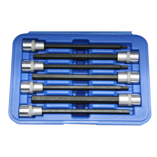 7 Piece Metric In-Hex 3/8" Drive Sockets  T&E Tools 93106