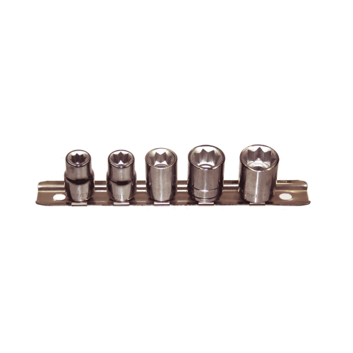 5 Piece 3/8" Drive SAE Square Sockets (8 Point) T&E Tools 93205