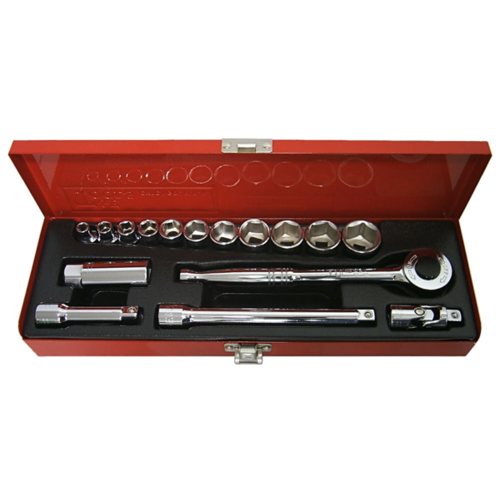 16 Piece 3/8" Drive SAE Socket Set (6 Point) T&E Tools 93216