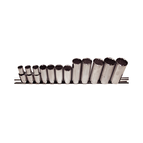 No.93512 - 12 Piece 3/8" Drive Metric Deep Sockets (12 Point)