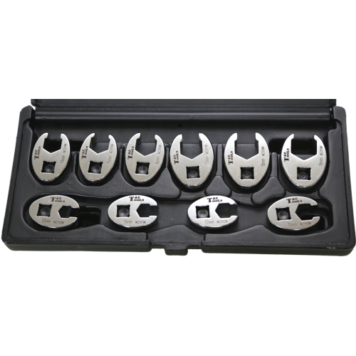 10 Piece 3/8" Drive Metric Flare Nut Crowsfeet T&E Tools 93910