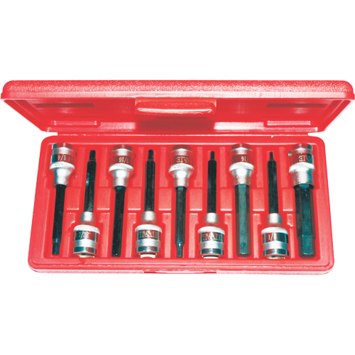 9 Piece SAE In-Hex 1/2" Drive Socket Set (Long Series) T&E Tools 94108