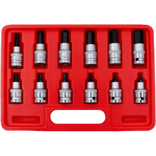 12 Piece SAE In-Hex 1/2" Drive Socket Set (Standard Series) T&E Tools 94111