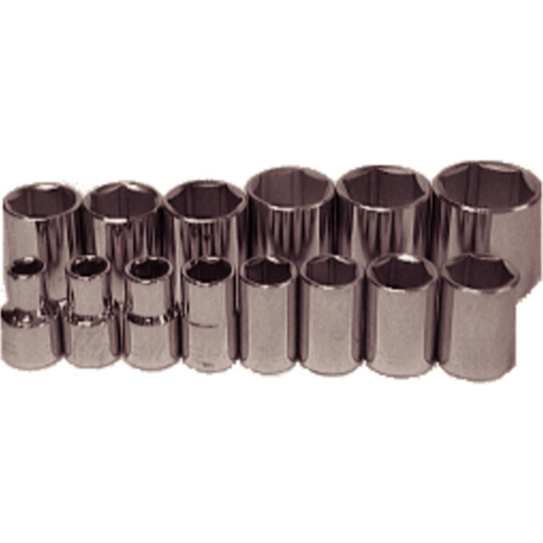 14 Piece 1/2" Drive SAE 6 Point Sockets   T&E Tools 94214