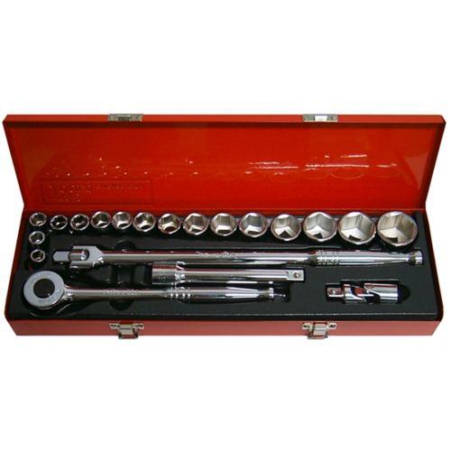 T & E Tools 20 Piece 1/2" Drive Standard Metric Socket Set (6 Point) 94221