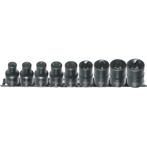 9 Piece 3/8" Drive Torx-r E-Series Impact Socket Set  T&E Tools 97339