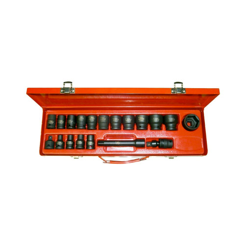 19 Piece 1/2" Drive SAE Impact Socket Set T&E Tools 97419