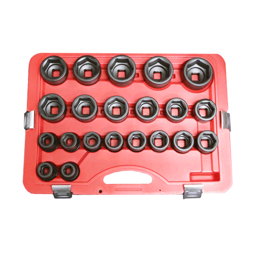 Impact Socket Set 21Pc. 3/4"Drive Standard SAE 3/4"-2" 6 point T&E Tools 97521A