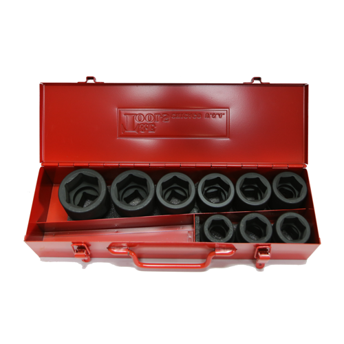 1" Drive Metric Impact Socket 9 Piece set T&E Tools 98609