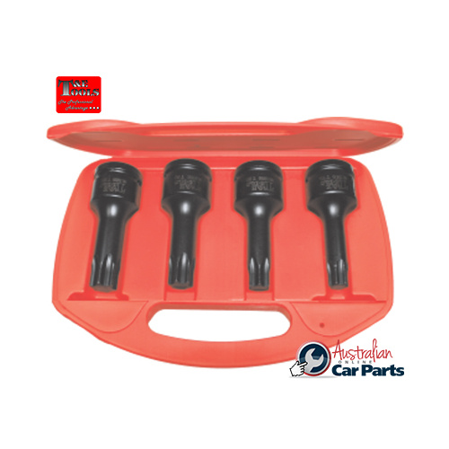 Torx-r Impact Sockets 4 Piece Set 3/4" Drive  T&E Tools 98804