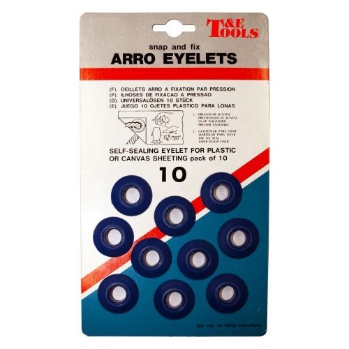 10 Piece Arro Eyelet Set T&E Tools A1001