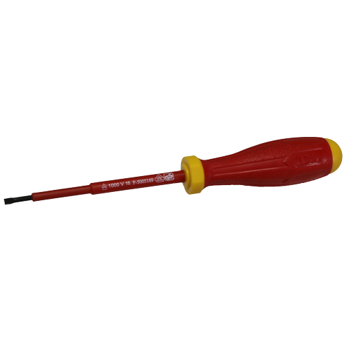 No.A73075-I - VDE Electrical Insulated Slotted Screwdriver (3.5 x 100mm)