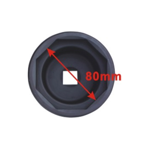Scania 80mm 8Pt 3/4"Dr. Front Wheel Axle Nut Socket T&E Tools B1125