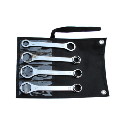 4 Piece Motor Cycle Ring Wrench Set T&E Tools C7038