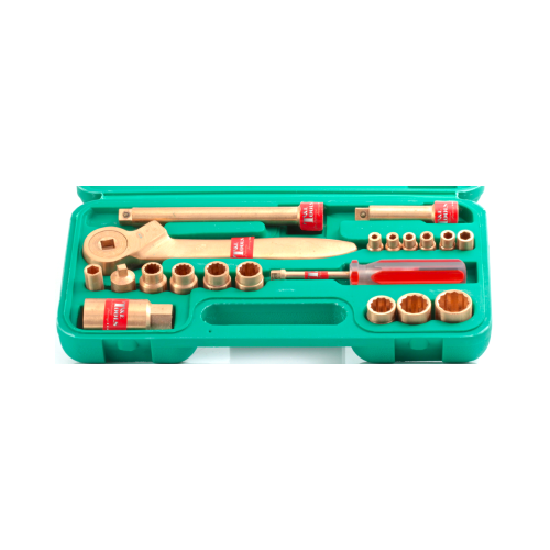 21Pc. 1/4" & 3/8"Drive Socket Set 4-19mm (Copper Beryllium) T&E Tools CB101D