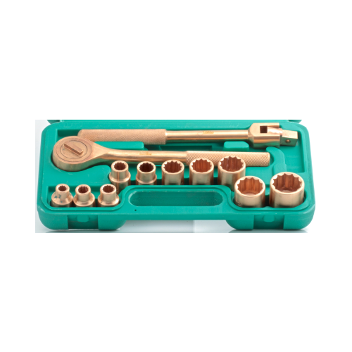 13Pc. 1/2"Drive Socket Set 8-27mm (Copper Beryllium) T&E Tools CB101F