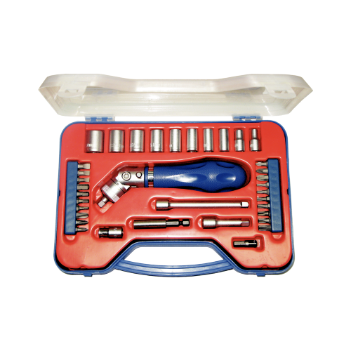 36 Piece 1/4"Drive Metric Socket & Bit Set T&E Tools CL136