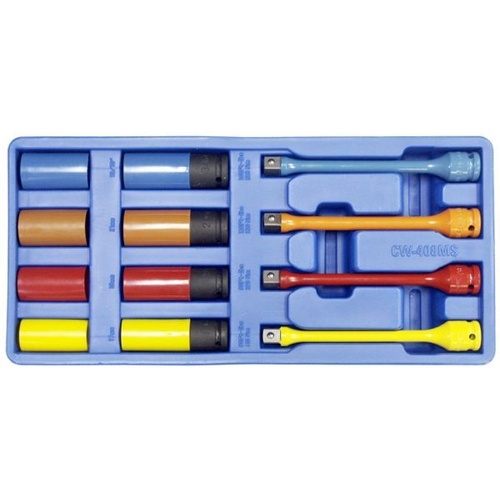 Deep Thin Wall Socket & Torque Extension 8 Piece Set T&E Tools CW408MS