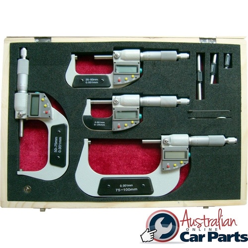 Digital Outside Micrometer Set T&E Tools DM1620SET