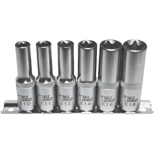 6 Piece Deep E-Series Female Torx-r Sockets T&E Tools E0603