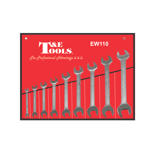 9 Piece SAE Open-End Wrench Set T&E Tools EW110